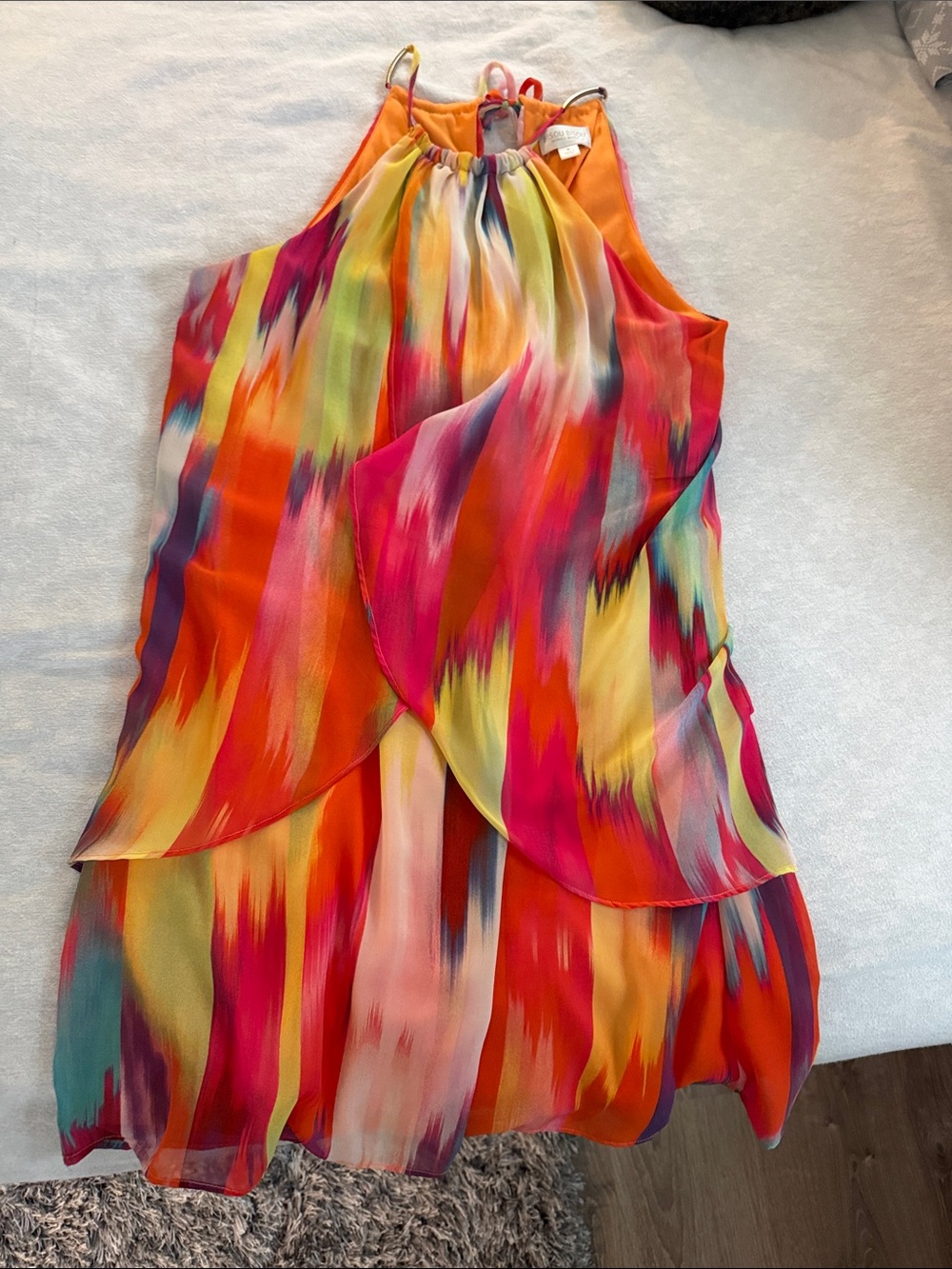 Bisou Bisou Multi-Color Sleeveless Midi Dress